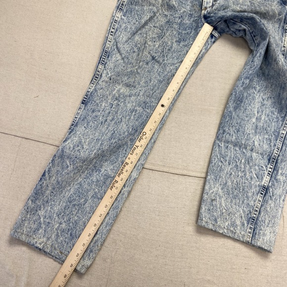 Vintage Wrangler Jeans Mens 32 x 30 Acid Wash Stone Wash Distressed 96501HW - Picture 5 of 12